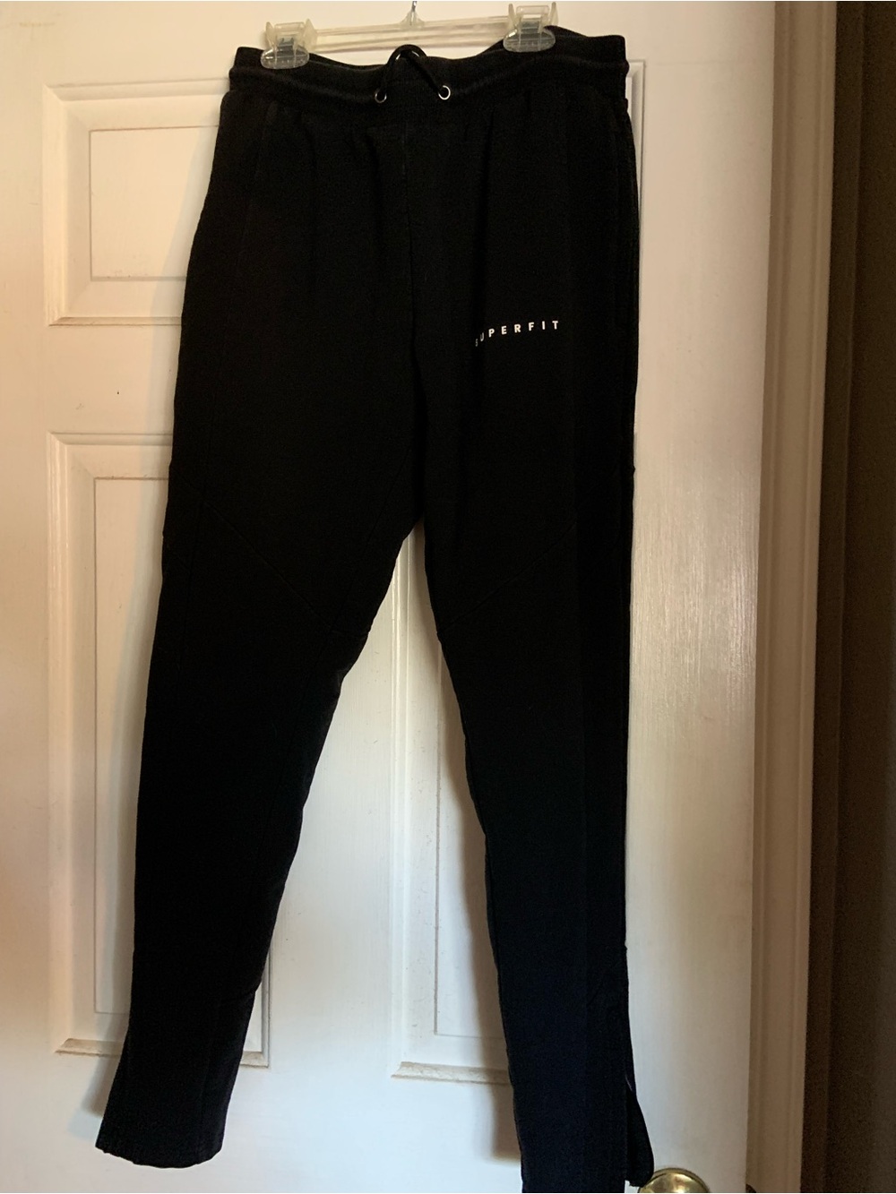 Superfit Men's Black Slim Jogger Sweatpants